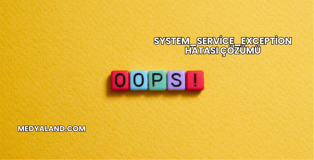 System_Service_Exception Hatası Çözümü